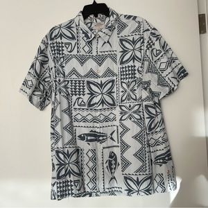 Quiksilver Waterman Tailored Fit Hawaiian Aloha Shirt